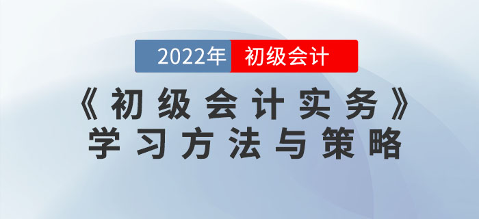 2022年《初級會計實務(wù)》怎么學？看看這些方法和策略！