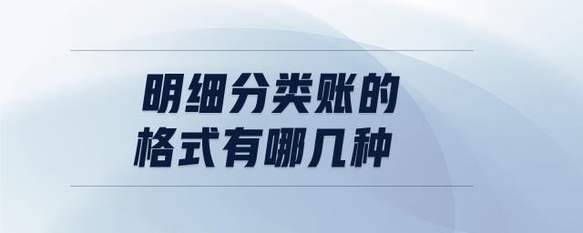 明細(xì)分類賬的格式有哪幾種 明細(xì)分類賬的格式有哪幾種