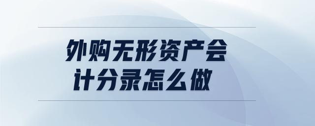 外購無形資產(chǎn)會計(jì)分錄怎么做