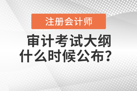 2022年注冊(cè)會(huì)計(jì)師審計(jì)考試大綱什么時(shí)候公布？