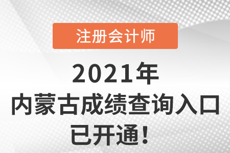 內(nèi)蒙古注冊(cè)會(huì)計(jì)師2021成績(jī)查詢(xún)?nèi)肟谝验_(kāi)通！