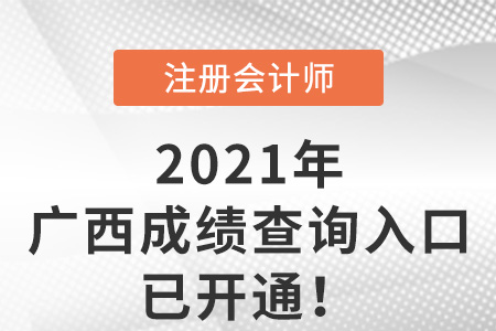 廣西自治區(qū)梧州2021年注冊(cè)會(huì)計(jì)師成績(jī)查詢(xún)?nèi)肟谝验_(kāi)通