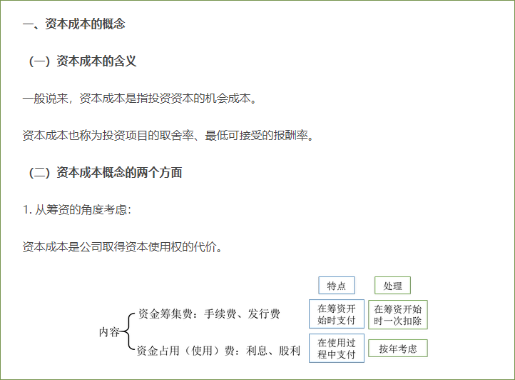 資本成本的概念和用途