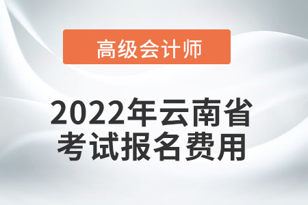 2022年云南省高級(jí)會(huì)計(jì)師考試報(bào)名費(fèi)用公布