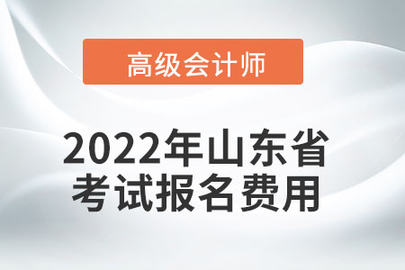 2022年山東省高級會(huì)計(jì)師考試報(bào)名費(fèi)用公布