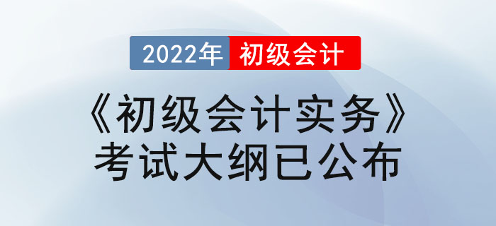 2022年初級(jí)會(huì)計(jì)職稱《初級(jí)會(huì)計(jì)實(shí)務(wù)》考試大綱