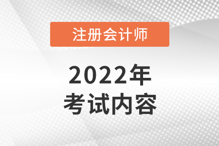 2022年注冊會計師考什么？