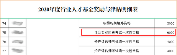 浙江《2020年度行業(yè)人才基金獎勵與津貼明細表》