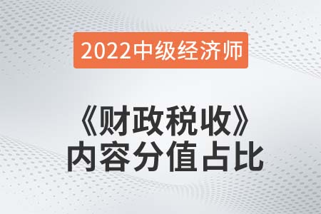 2022年中級(jí)經(jīng)濟(jì)師《財(cái)政稅收》各章節(jié)內(nèi)容重要程度占比 2022年中級(jí)經(jīng)濟(jì)師《財(cái)政稅收》各章節(jié)內(nèi)容重要程度占比
