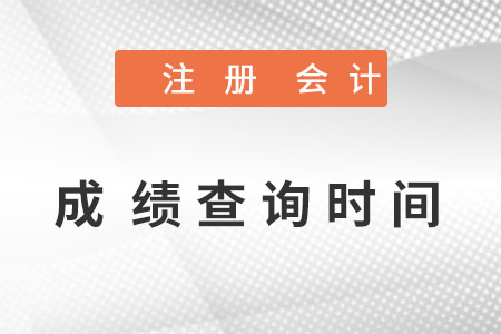 注冊(cè)會(huì)計(jì)成績(jī)查詢時(shí)間