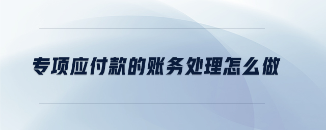 專項應(yīng)付款的賬務(wù)處理怎么做