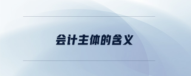 會計主體的含義 會計主體的含義
