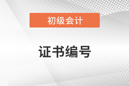 初級會(huì)計(jì)證書編號是哪個(gè)呢？