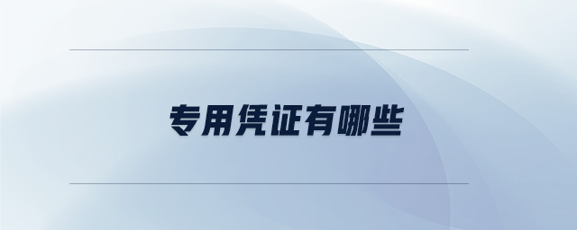 專用憑證有哪些 專用憑證有哪些