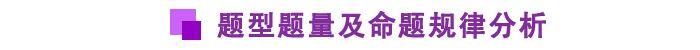題型題量及命題規(guī)律分析 題型題量及命題規(guī)律分析