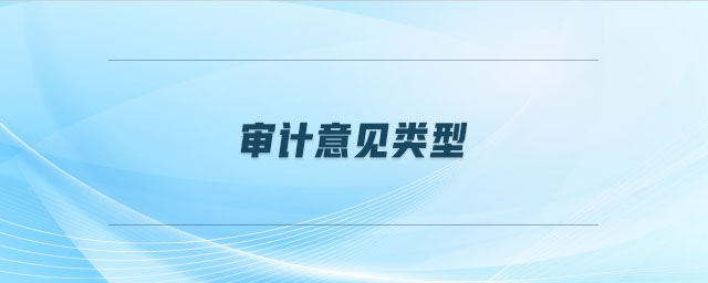 審計意見類型 審計意見類型