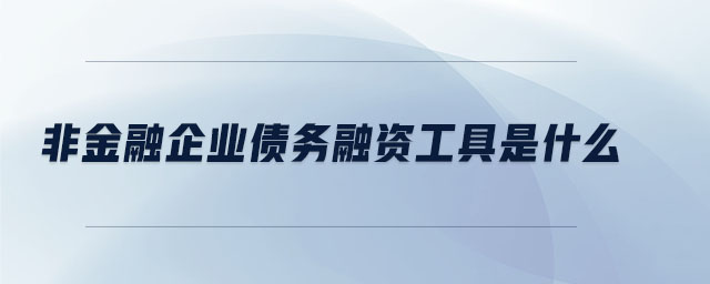 非金融企業(yè)債務(wù)融資工具是什么