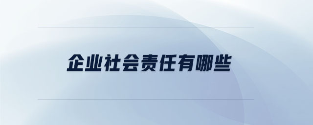 企業(yè)社會責(zé)任有哪些 企業(yè)社會責(zé)任有哪些