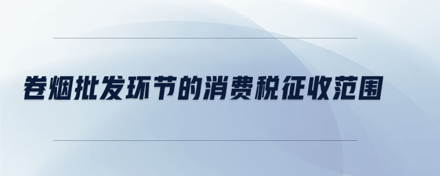 卷煙批發(fā)環(huán)節(jié)的消費稅征收范圍