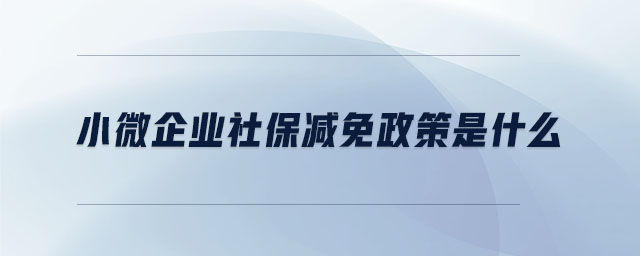 小微企業(yè)社保減免政策是什么 小微企業(yè)社保減免政策是什么