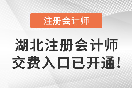 2022年湖北省十堰注冊會計師交費入口已開通！速來交費