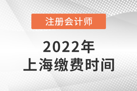 2022年上海市徐匯區(qū)注冊會計師考試繳費時間是哪天？