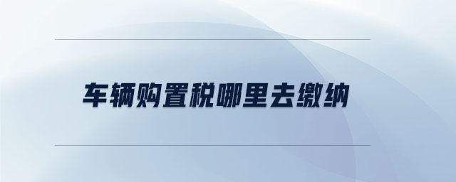 車輛購置稅哪里去繳納 車輛購置稅哪里去繳納