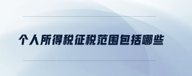 個(gè)人所得稅征稅范圍包括哪些 個(gè)人所得稅征稅范圍包括哪些