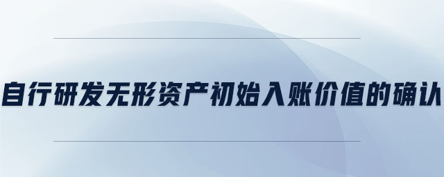 自行研發(fā)無(wú)形資產(chǎn)初始入賬價(jià)值的確認(rèn) 自行研發(fā)無(wú)形資產(chǎn)初始入賬價(jià)值的確認(rèn)