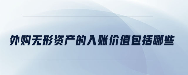 外購無形資產(chǎn)的入賬價值包括哪些 外購無形資產(chǎn)的入賬價值包括哪些