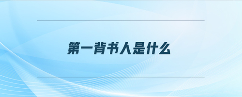 第一背書人是什么 第一背書人是什么