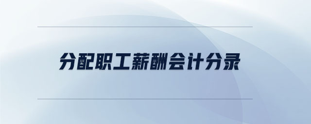 分配職工薪酬會計分錄 分配職工薪酬會計分錄