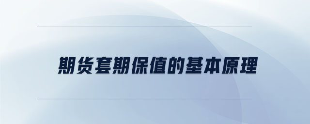 期貨套期保值的基本原理