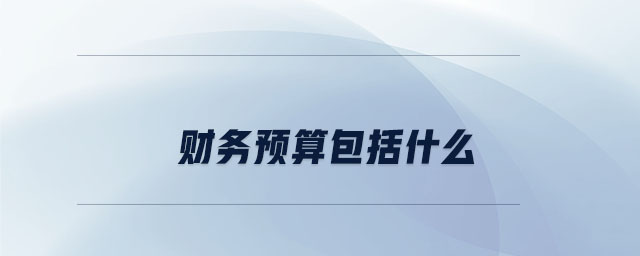 財務(wù)預(yù)算包括什么 財務(wù)預(yù)算包括什么
