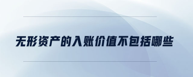 無(wú)形資產(chǎn)的入賬價(jià)值不包括哪些