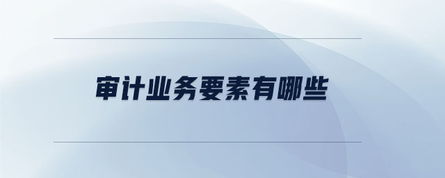 審計業(yè)務(wù)要素有哪些 審計業(yè)務(wù)要素有哪些