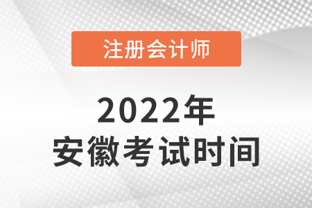 2022年安徽省六安注冊(cè)會(huì)計(jì)師考試科目安排時(shí)間表