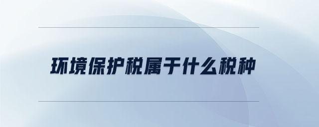 環(huán)境保護(hù)稅屬于什么稅種 環(huán)境保護(hù)稅屬于什么稅種