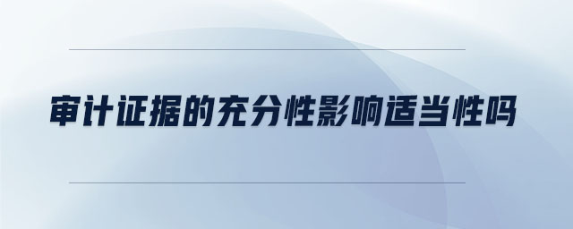 審計(jì)證據(jù)的充分性影響適當(dāng)性嗎 審計(jì)證據(jù)的充分性影響適當(dāng)性嗎