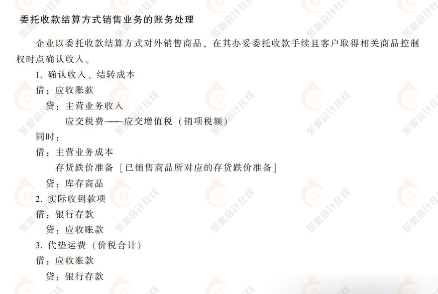 初級(jí)會(huì)計(jì)委托收款方式銷售業(yè)務(wù)的賬務(wù)處理