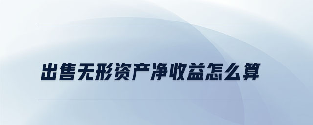出售無形資產(chǎn)凈收益怎么算 出售無形資產(chǎn)凈收益怎么算