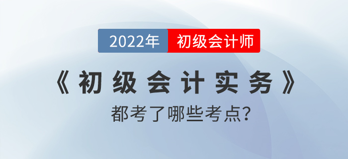 2022年初級(jí)會(huì)計(jì)考試實(shí)務(wù)考了哪些內(nèi)容