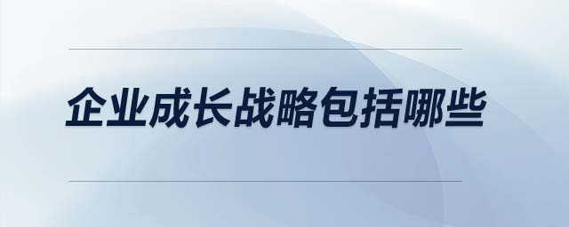 企業(yè)成長戰(zhàn)略包括哪些