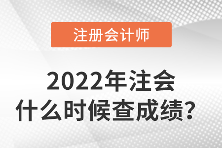 2022年注會什么時候查成績？