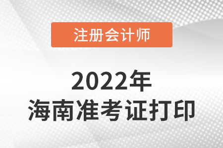 2022年海南省三亞cpa延考準考證打印官網入口