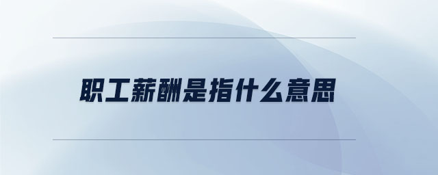 職工薪酬是指什么意思 職工薪酬是指什么意思