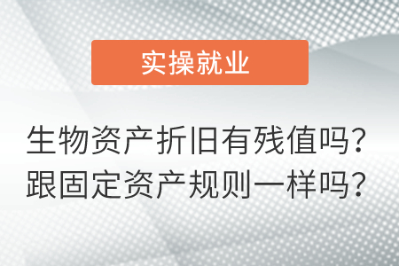 生物資產(chǎn)折舊有殘值嗎？跟固定資產(chǎn)規(guī)則一樣嗎？