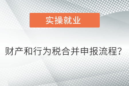 財產(chǎn)和行為稅合并申報流程？