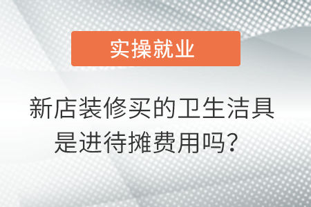 新店裝修買的衛(wèi)生潔具，像花灑呀，龍頭之類的，是進待攤費用嗎？