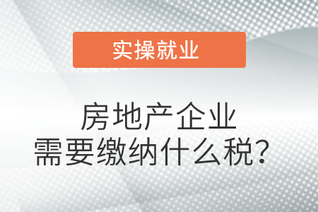 房地產(chǎn)企業(yè)需要繳納什么稅？